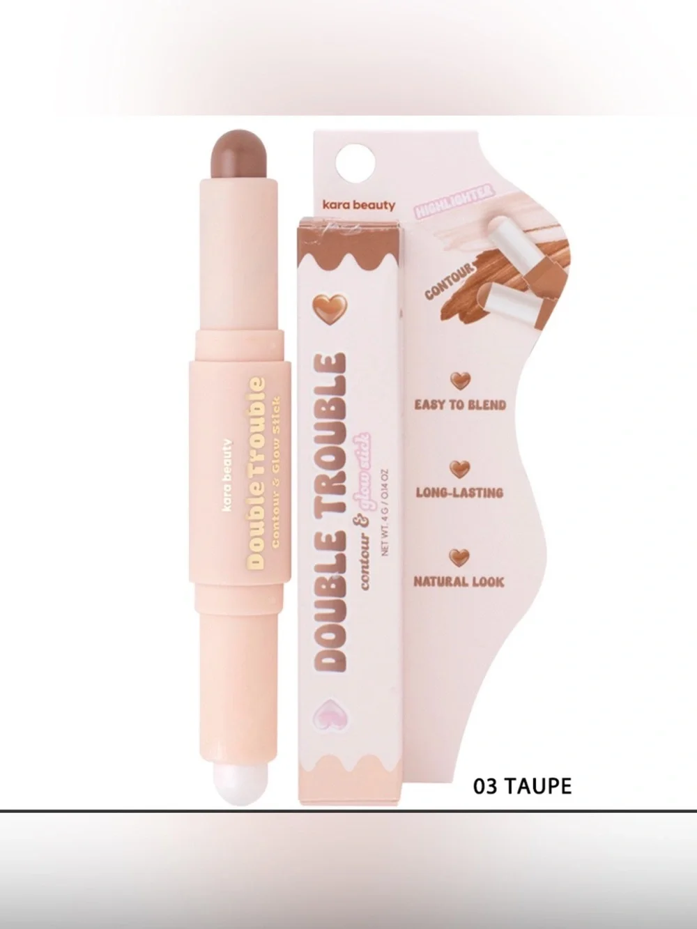 NIB Kara Beauty Double Trouble Contour & Glow Stick